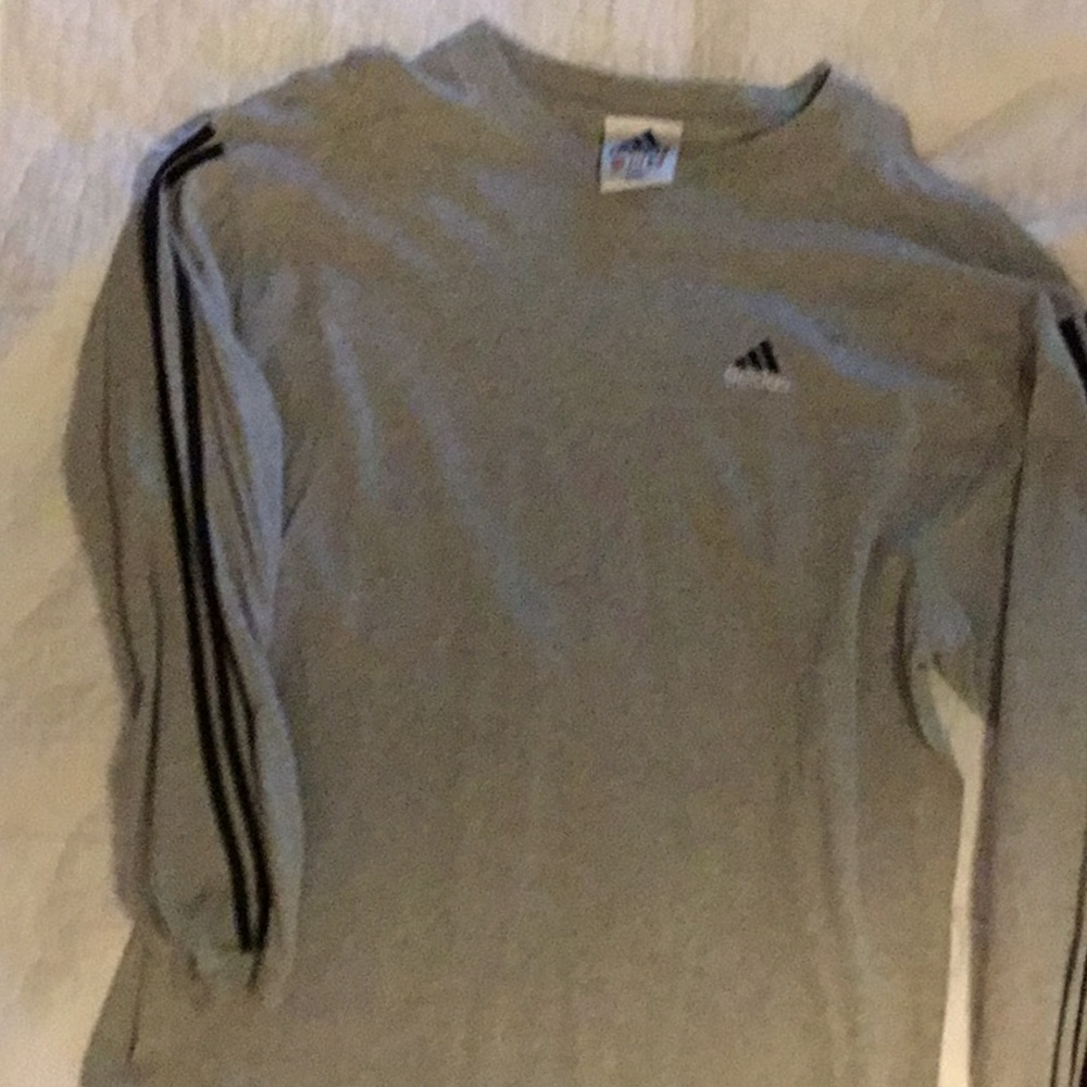 Grey Adidas long sleeve tee
